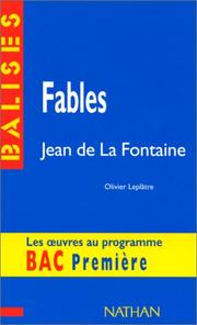 Cover of: Balises: La Fontaine: Fables