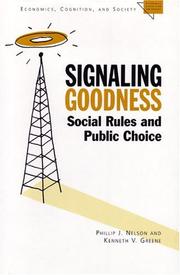 Cover of: Signaling Goodness by Phillip J. Nelson, Kenneth V. Greene