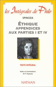 Cover of: Les intégrales de philo : éthique appendices aux parties 1 et 4. Texte intégral