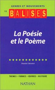 Cover of: La poésie et le poème by Daniel Briolet