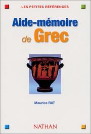 Cover of: Aide-mémoire de Grec by Maurice Rat