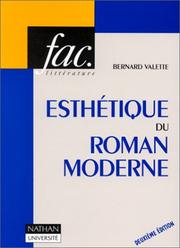 Cover of: Esthétique du roman moderne