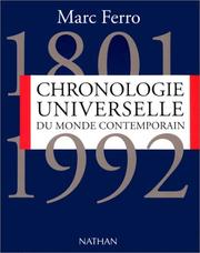 Cover of: Chronologie universelle du monde contemporain : 1801-1992