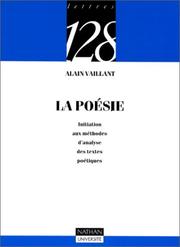 Cover of: La poésie by Alain Vaillant