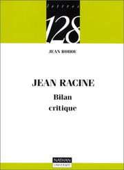 Cover of: Jean Racine : Bilan critique