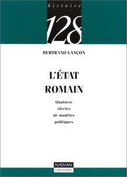 Cover of: L'état romain : Quatorze siècles de modèles politiques