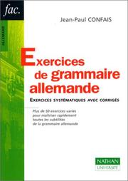 Cover of: Exercices de grammaire allemande np exercices systematiques avec corriges