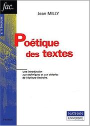 Cover of: Poétique des textes