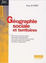 Cover of: Géographie sociale et territoires