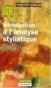 Cover of: Introduction a l'analyse stylistique np