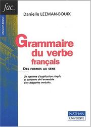 Cover of: Grammaire du verbe français by Leeman-Bouix