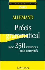 Cover of: Allemand: Précis grammatical