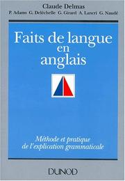 Cover of: Faits de langue en anglais