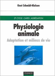 Cover of: Physiologie animale : Adaptation et milieu de vie