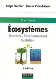 Cover of: Écosystèmes  by S. Frontier