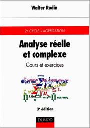 Cover of: Analyse réelle et complexe  by Rudin