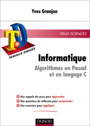 Cover of: Informatique : Algorithmes en Pascal et en langage C