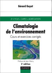 Cover of: Climatologie de l'environnement