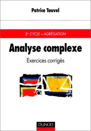 Cover of: Analyse complexe  by Patrice Tauvel