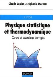 Cover of: Physique statistique et thermodynamique