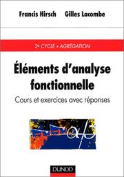 Cover of: Elements d'analyse fonctionnelle : Cours et exercices