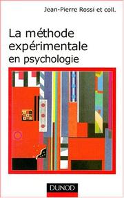 Cover of: La méthode expérimentale en psychologie