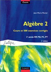 Cover of: Algèbre, tome 2  by Jean-Marie Monier