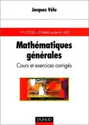 Cover of: Mathématiques générales