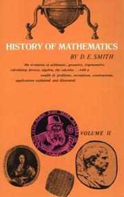Cover of: History of mathematics by David E. Smith (undifferentiated)