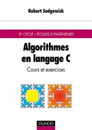 Cover of: Algorithmes en langage C  by Robert Sedgewick