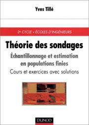 Cover of: Théorie des sondages : Echantillonnage et estimation en populations finies