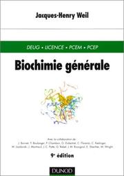 Cover of: Biochimie générale, 9e édition