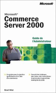 Cover of: Microsoft Commerce Server 2000 : Guide de l'administrateur