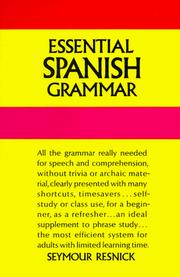 Cover of: Essential Spanish grammar