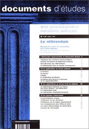 Cover of: Le Référendum