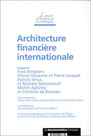 Cover of: Architecture financière internationale by Bergsten /Er) Artus