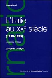 Cover of: L'Italie au XXe siècle  by Jacques Georgel