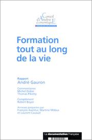 Cover of: Les rapports du conseil d'analyse économique, numéro 22  by André Gauron