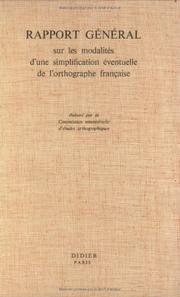 Cover of: Rapport général de synthèse : mission Matteoli