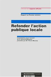 Cover of: Refonder action publique locale