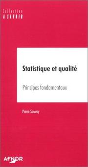 Cover of: Statistique et qualité  by Pierre Souvay