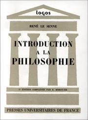 Cover of: Introduction à la philosophie, 1ère édition