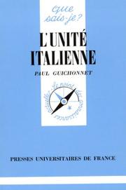 Cover of: L'unité italienne
