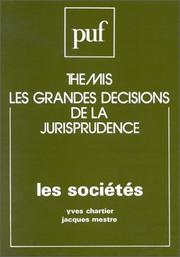 Cover of: Les Sociétés by Yves Chartier, Jacques Mestre