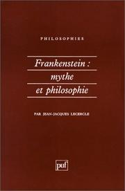 Cover of: Frankenstein by Jean-Jacques Lecercle