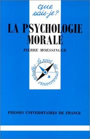 Cover of: La psychologie morale