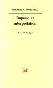 Cover of: Impasse et interprétation