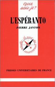 Cover of: L'Espéranto