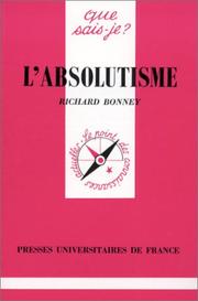 Cover of: L'Absolutisme