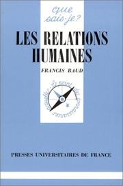 Cover of: Les Relations Humaines